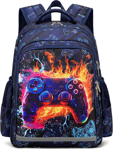 CAMTOP Mochila para niñas para la escuela, mochilas para niños preescolar, jardín de infantes, primaria (edad 3-9 años), Gamepad