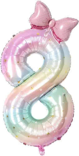 Miniatura 5 de Globos grandes de 40 pulgadas, diseño de cielo estrellado número 5, globos de mariposa, globos gigantes de helio de Mylar con números 5, suministros