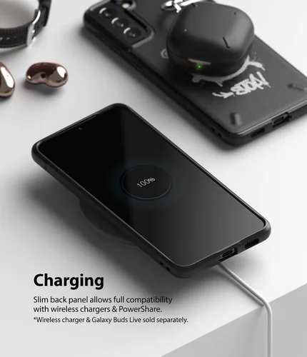 Miniatura 8 de Ringke Onyx Design - Funda compatible con Galaxy S21 Plus, TPU resistente y duradero, a prueba de golpes, con parte trasera de serigrafía, graffiti