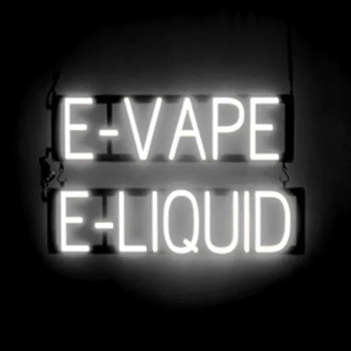 Miniatura 29 de SpellBrite Cartel E-JUICE Señalización de tienda de humo con aspecto de neón, luces LED azules 22.3 x 6.3 pulgadas