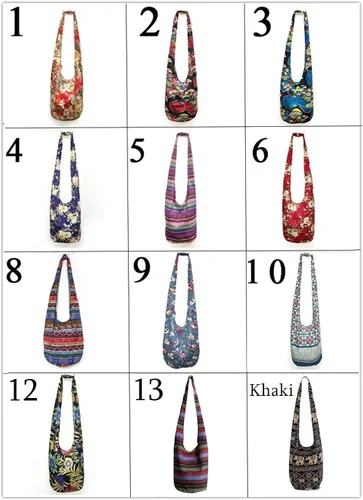 Miniatura 6 de KARRESLY - Bolso bandolera de algodón bohemio, estilo hippie, hecho a mano