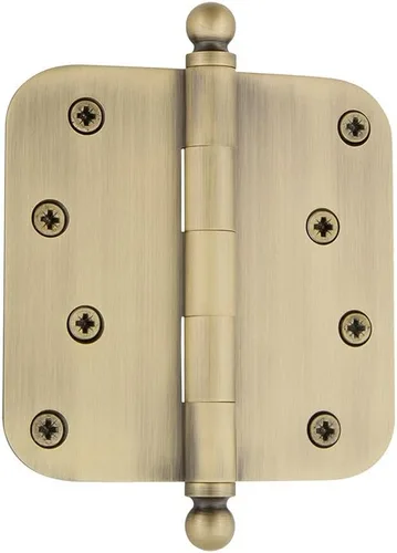 Miniatura 22 de Grandeur Hardware 824304 Bisagra residencial con punta de bellota de 3.5 pulgadas con esquinas de radio de 5/8 pulgadas en peltre antiguo