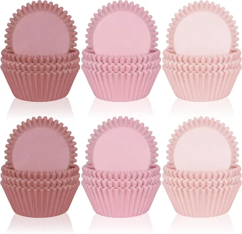 Miniatura 10 de Whaline 600 Piezas Forros Azules para Cupcakes Degradado Azul Portadores de Moldes para Hornear Envoltorios para Cupcakes Forros para Muffins