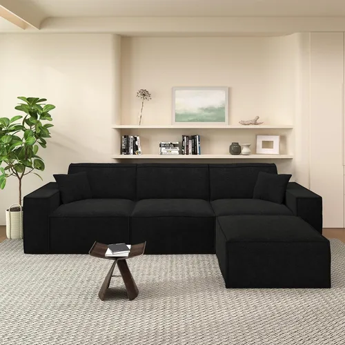 Miniatura 15 de Cloud - Sofá modular sin hueso, sofá seccional con asiento profundo, sofá en forma de L de 2 plazas para sala de estar, sofás de espuma