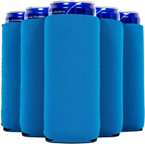 Miniatura 37 de QualityPerfection Fundas delgadas para enfriar latas, cerveza/energía (paquete de 6) para bebidas en blanco, 12 onzas, alta calidad, 0.157 in