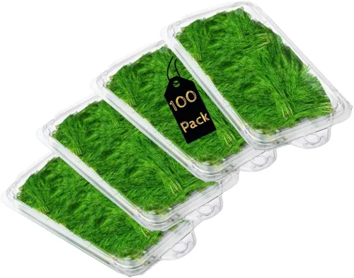 Miniatura 7 de Recipientes de postre (paquete de 25 – 6 x 6 x 3) contenedores de plástico desechables para alimentos, contenedor de alimentos transparente