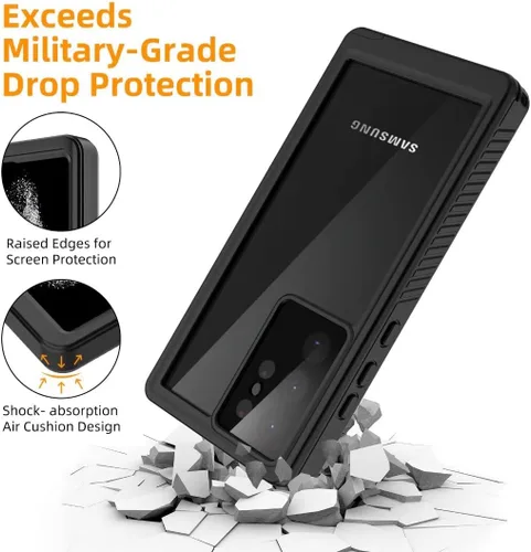 Miniatura 3 de YMCCOOL Funda para Samsung Galaxy S22 Ultra Waterprooof, con protector de pantalla sensible integrado a prueba de golpes, resistente a prueba