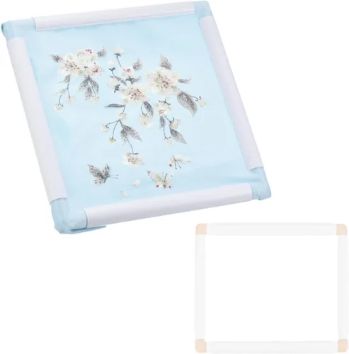 Miniatura 8 de PATIKIL Aros de bordado, marco universal de aro para bordar, reutilizable, cuadrado, rectangular, de plástico, para manualidades, costura