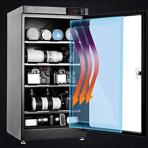 Miniatura 5 de INTBUYING Gabinete seco para cámara 50L Gabinete seco electrónico para almacenamiento de lentes de cámara con cerradura 4 capas inteligente