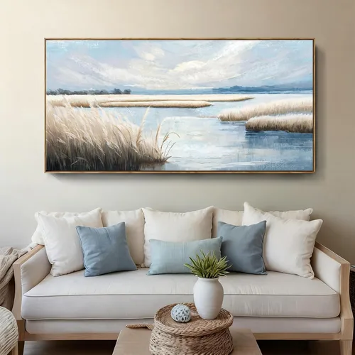 Miniatura 13 de Arte de pared para baño, decoración costera, barco náutico en la playa, lienzo con imagen de gaviota del océano, paisaje marino, arte de granja