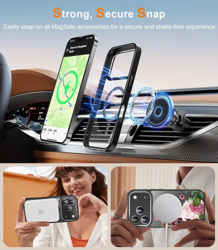 Miniatura 262 de Goodon para iPhone 15 Pro Max con protector de pantalla de privacidad, compatible con Magsafe, funda translúcida mate a prueba de golpes - Linda