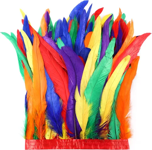 Miniatura 26 de Holmgren Plumas de Cola de Gallo Color Blanco Hueso - 60 piezas Plumas de Cola de Gallo Grandes de 12-14 pulgadas al Por Mayor para Manualidades