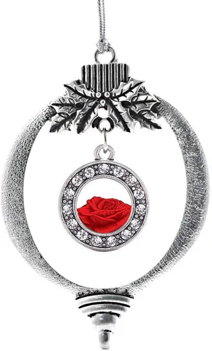 Miniatura 92 de Inspired Silver - Twin One - Adorno festivo de Navidad de plata - Adorno festivo de árbol de Navidad con dije de círculo y circonita cúbica