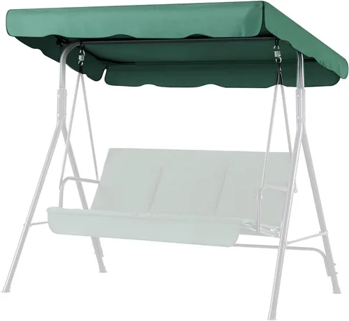 Miniatura 12 de Flexzion Toldo de repuesto para columpio al aire libre – 75 x 52 pulgadas / 6.2 ft x 4.3 ft de asiento de 2 asientos, tela impermeable a los rayos