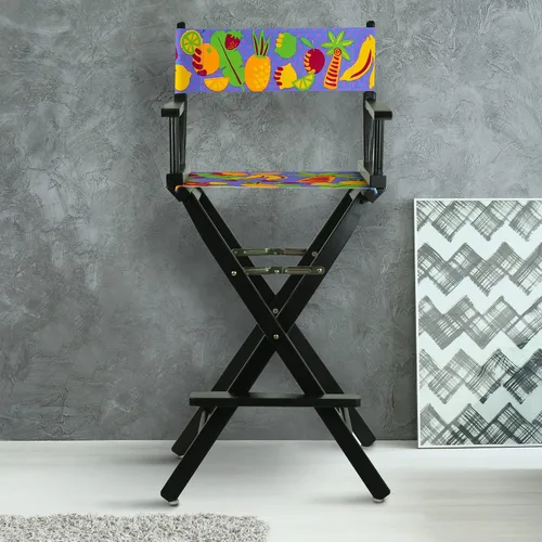 Miniatura 2 de Casual Home Silla de Director de 30" Marco Negro Fruta Calypso