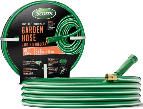 Miniatura 8 de Scotts Manguera de jardín de servicio mediano de 50 pies – 5/8 pulgadas de diámetro, construcción de 4 capas, 300 PSI, manguera de agua de alta