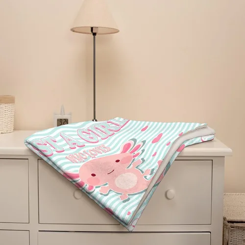 Miniatura 6 de Manta de Axolotl de regalo para niñas y mujeres, manta ligera con la frase "Just A Girl Who Loves Axolotls" de felpa con bonitos animales y peces