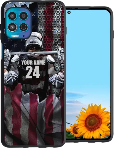 Miniatura 10 de Fundas de teléfono con número de nombre personalizado, diseño de bandera de Estados Unidos, para Galaxy A16/A15/A25/A14/A54/A53 Béisbol