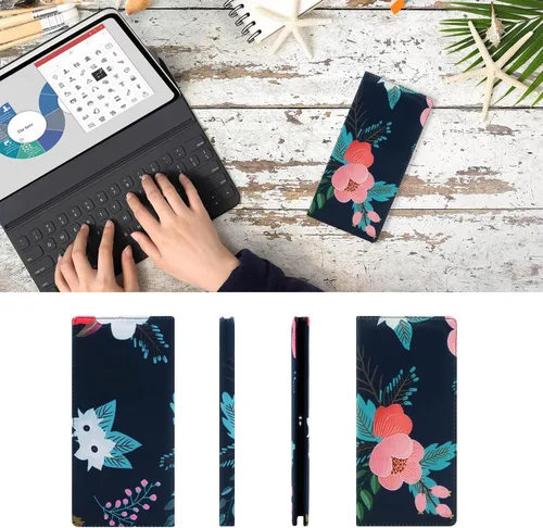 Miniatura 11 de HUA ANGEL Billetera para mujer, ultra delgada y delgada, con bloqueo RFID, tarjetero de crédito, doble embrague, carteras largas, regalo para A-ámbar