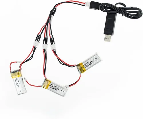 3 unids 7.4V 300mAh 20C Lipo batería con cargador USB y cable 3 en 1 para WLtoys F959 Sky-King RC avión piezas de repuesto