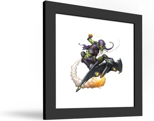 Miniatura 2 de Trends International Gallery Pops Marvel Comics Spider-Man - Póster de pared de duende verde, 12 x 12 pulgadas, versión enmarcada en negro