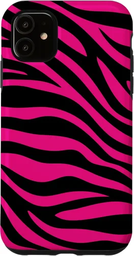 Miniatura 8 de Zebra Animal Print Pattern Black and Pink Cute Phone Case for iPhone 17
