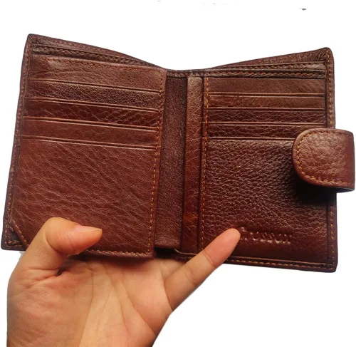 Miniatura 146 de Hombres Cool Eagle Wolf Caballo Totem Cuero Vaca Vertical Cartera Cremallera Multi-tarjeta Titular, Tótem de caballo, Minimalista