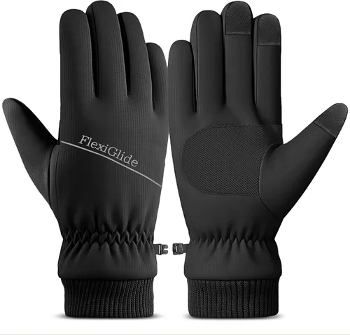 Guantes de esquí impermeables de invierno para hombres y mujeres, nieve cálida para ciclismo, clima frío, conducción en bicicleta, correr