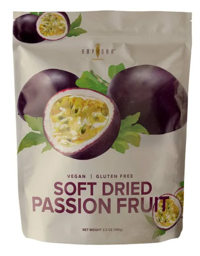 Miniatura 2 de Amphora Frutas saludables de maracuyá secas suaves, veganas, kosher, sin gluten, 3.5 onzas cada una (paquete de 6)