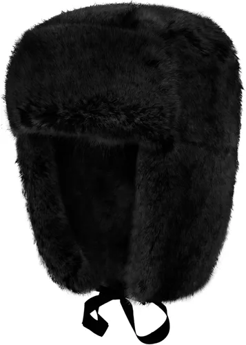 Miniatura 7 de Sombrero de invierno cálido y resistente al viento para hombre, de piel sintética, suave y térmica, para caza, esquí, senderismo, sombrero de nieve