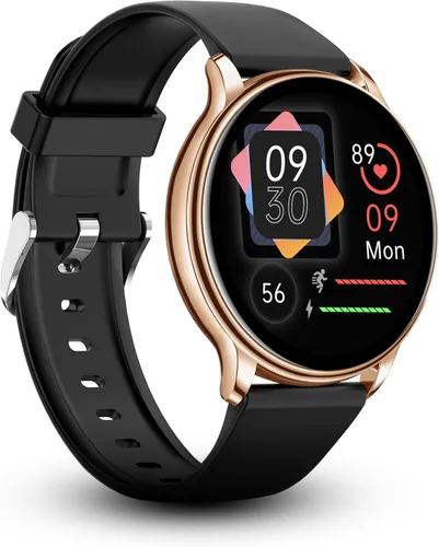Miniatura 4 de ALPHAGEAR Juliet - Reloj inteligente para mujer, reloj inteligente de oro rosa con Gorilla Glass, seguimiento menstrual + bienestar, AMOLED
