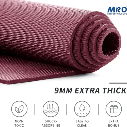 Miniatura 3 de MRO Extra Large Yoga Mat, 12'x6'/9'x6'/7'x5'/6'x4' (9MM) Extra Wide and Thick Exercise Mats for Home Gym Workout, Non-Slip, Soft for Women and Men