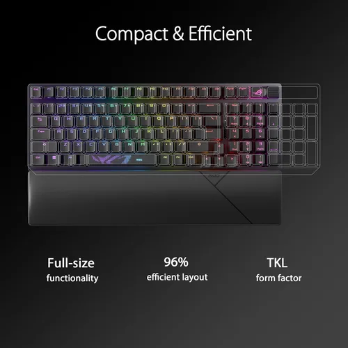 Miniatura 3 de ASUS ROG Strix Scope II 96 Teclado inalámbrico para juegos y ratón inalámbrico ROG Spatha X y funda ROG funda extendida