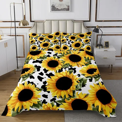 Miniatura 2 de Feelyou Colcha de sirena tamaño individual para niños y niñas, diseño de arco iris, colorido, cola de sirena, juego de ropa de cama impresa, lindo