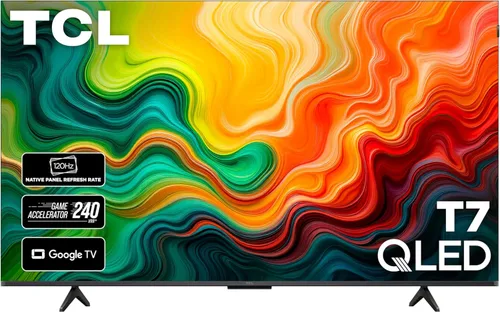 TCL 55 Pulgadas Clase Serie T7 | 4K QLED HDR | 55T7, Modelo 2025 | Smart Google TV de 120HZ Frecuencia de Actualización, Alta Brillo, Dolby Atmos