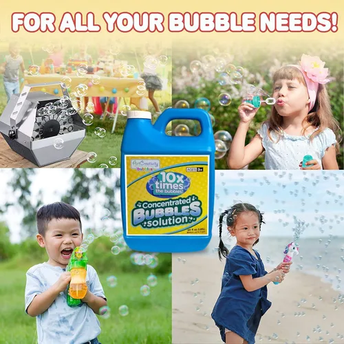 Miniatura 5 de ArtCreativity Recambio de solución concentrada de burbujas para juguetes de burbujas, enorme líquido concentrado de 64 onzas, hace hasta 5 galones