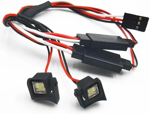 RCLIONS Foco LED lámpara delantera RC techo techo luces color blanco para 1/24 Axial SCX24 AXI00005 AXI00002 RC Truck Car Upgrades