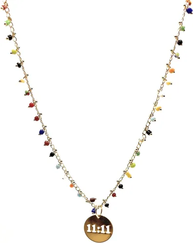 Miniatura 2 de Angel Number Necklace for Women, 111 Necklace, 18k Gold Plated Necklace, Numerology Necklace, Gifts for Her, Women Necklace, Colorful Nekclace