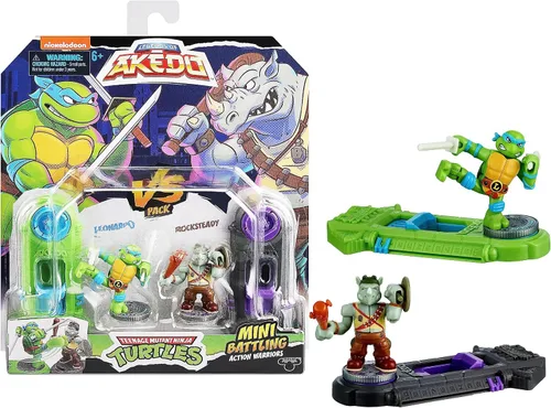 Miniatura 10 de Legends of Akedo Teenage Mutant Ninja Turtles. Mini guerreros de batalla contra paquete Donatello Vs Baxter Stockman M