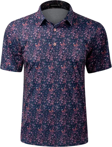 Miniatura 28 de TAPULCO Camisetas tipo polo de secado rápido para hombre, diseño de camuflaje, atléticas, ligeras, transpirables, casuales, para golf