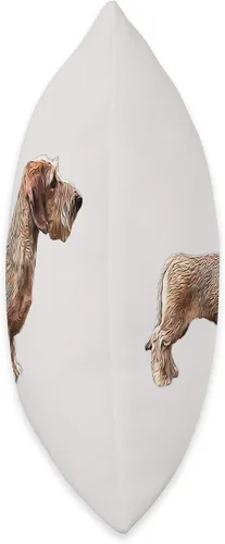 Miniatura 2 de ElegantCat Wire Dachshund Mini Almohada de belleza en miniatura roja, 16 x 16 pulgadas, multicolor