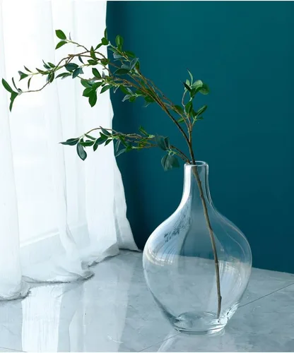 Miniatura 8 de Jarrón grande de vidrio de 15 pulgadas de alto para decoración de suelo, florero grande para plantas de hierba de las pampas, flores, moderno
