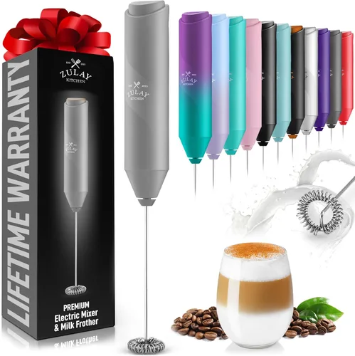 Miniatura 78 de Zulay Kitchen - Batidor eléctrico de mano para café, lattes, capuchinos, matcha y chocolate caliente, mezclador portátil para bebidas, accesorio