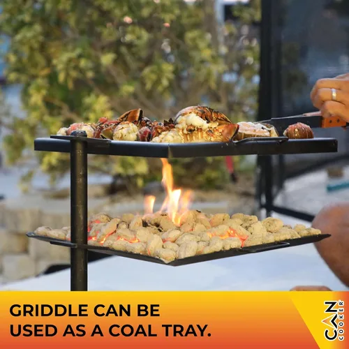 Miniatura 11 de GameMaker Parrilla de Cocina de Fuego Abierto – Parrilla de Fogata Portátil para Cocina de Llama Abierta, Fogatas, Anillos de Fuego al Aire Libre