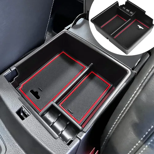 Organizador Compatible con Consola Central de Ford Ranger 2019 2020 2021 2022 2023 XL XLT Lariat, Divisor de Reposabrazos, Bandeja de Almacenamiento