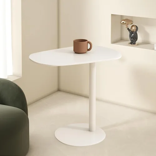 Miniatura 4 de Mesa auxiliar moderna de metal en forma de C para sofá, mesa auxiliar delgada para sofá, mesa auxiliar de aperitivos, bandejas de TV para comer