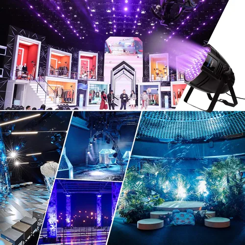 Miniatura 6 de BETOPPER Luces DJ DMX activadas por sonido, 54 x 3W LED Par Luces RGB DMX, DJ Par Iluminación para iglesia, concierto, boda, fiesta, bar