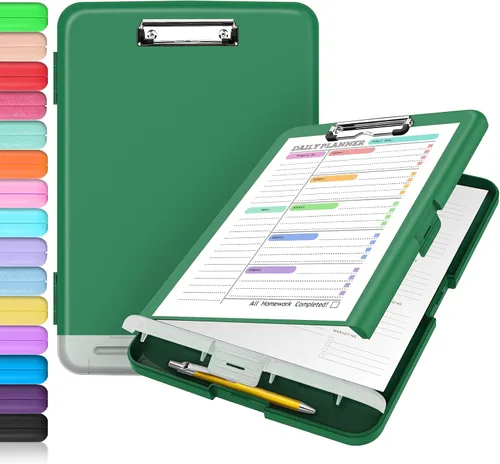 Miniatura 22 de Sooez - Sujetapapeles de documentos clínicos con almacenamiento, sujetapapeles de plástico resistente, de alta capacidad, con soporte para bolígrafo