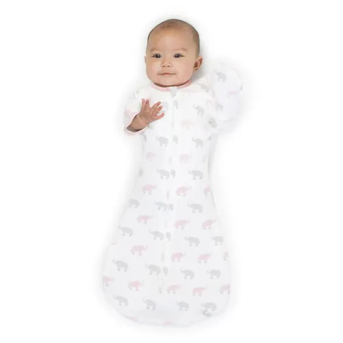 Miniatura 15 de Amazing Baby - Saco de transición para envolver al bebé, mangas de media longitud con brazos hacia arriba y puños de mitones, manta portátil para En