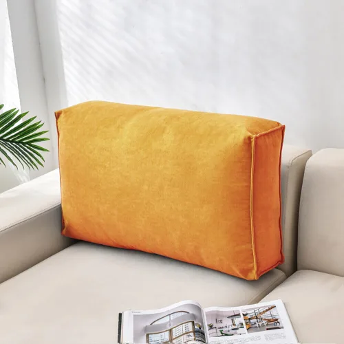 Almohadas para cabecero, almohada de lectura, cojín grande para cabecero, respaldo de cama, soporte de posicionamiento con funda extraíble Naranja